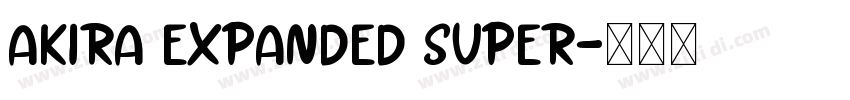 Akira Expanded Super字体转换